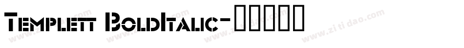 Templett BoldItalic字体转换